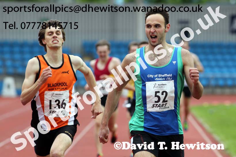 Mens  senior 800 metres, Northern Senior and Under-20s Track and Field Champs., Manchester. Photo: David T. Hewitson/Sports for All Pics